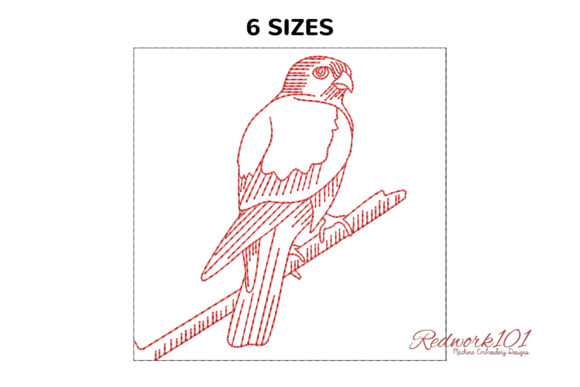 American Kestrel Redwork Design: A Designer's Review
