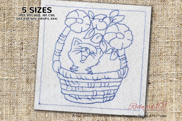 Cute Kitten in Basket Bluework: A Seller's Review