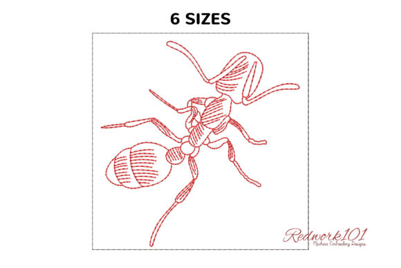 Pharaoh Ant Redwork: A Bold Choice for Craft Fairs