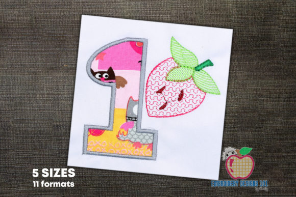 Review: 1st Birthday Strawberry Applique for Boutique Drops