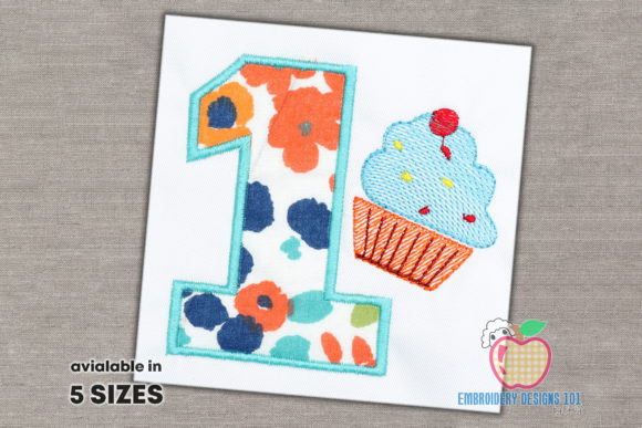 Review: 1st Birthday with Cup Cake Applique Design