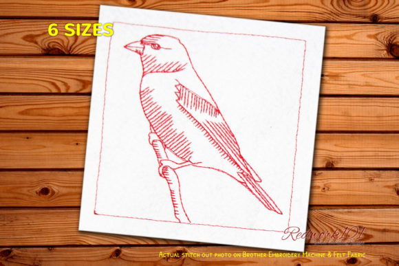 Review: American Goldfinch on Branch Embroidery Design