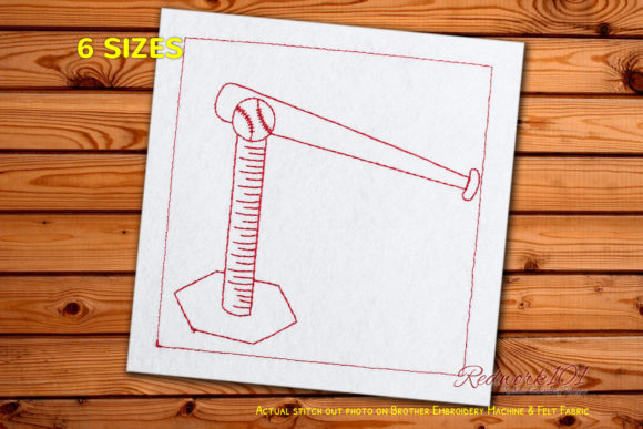 Review: Baseball on the T Ball Stand Redwork Design