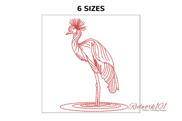 Review: Common Crane Bird Redwork for Holiday Collections