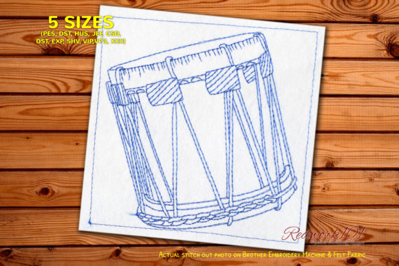 The Basler Drum Redwork: A Musician's Touch for Embroidery